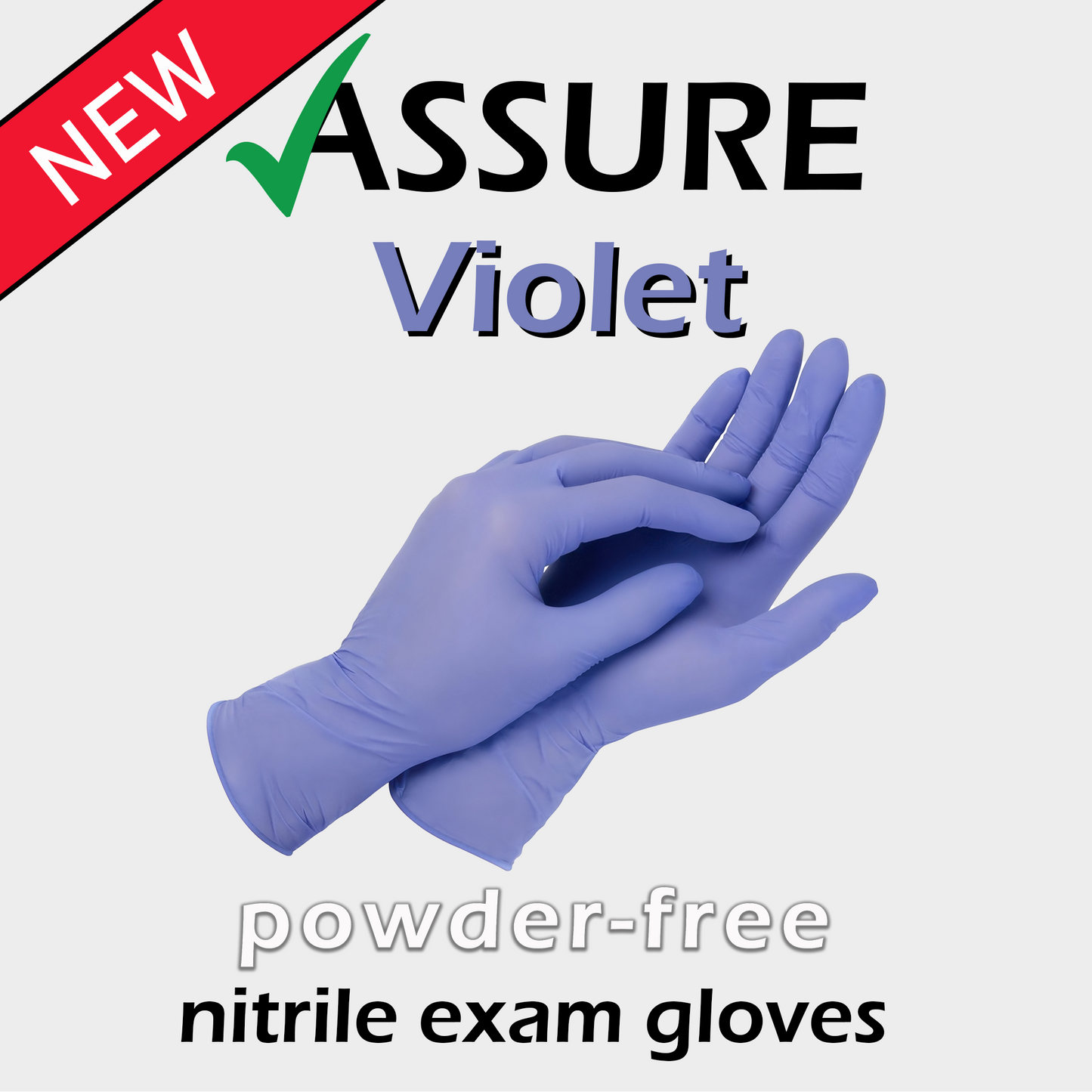 ASSURE Violet Nitrile Gloves $5.50 per box of 100, 10 boxes per carton