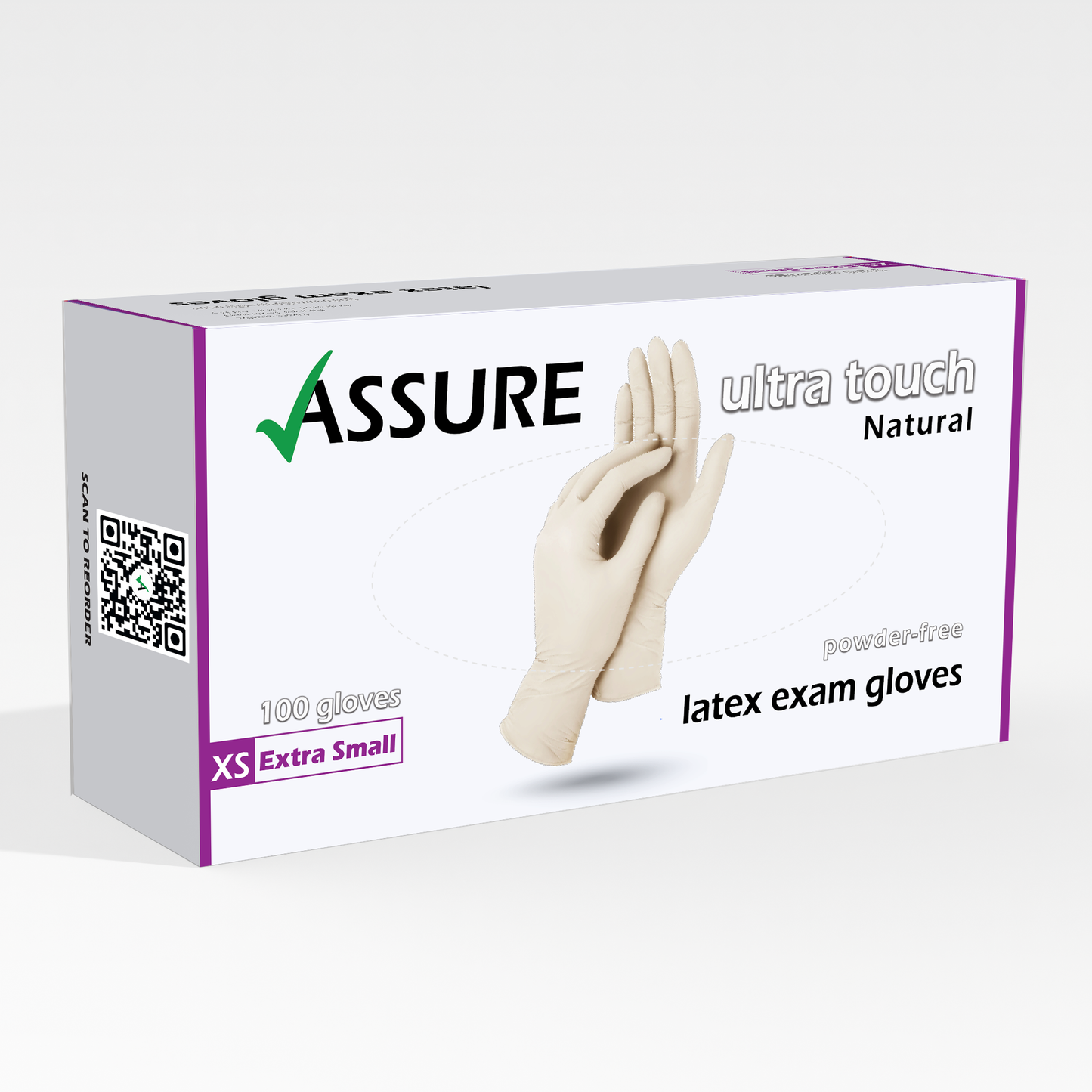 ASSURE Latex Gloves $6.95 per box of 100, 10 boxes per carton