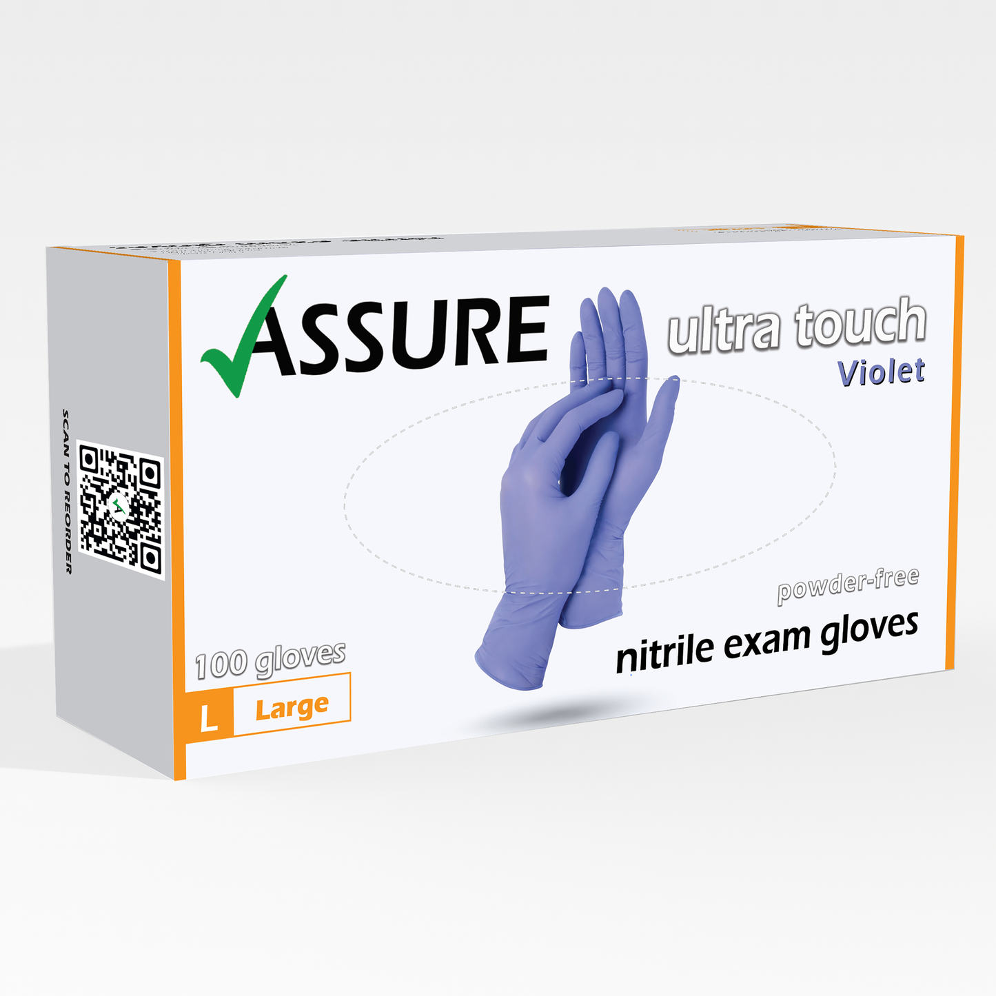 ASSURE Violet Nitrile Gloves $6.95 per box of 100, 10 boxes per carton