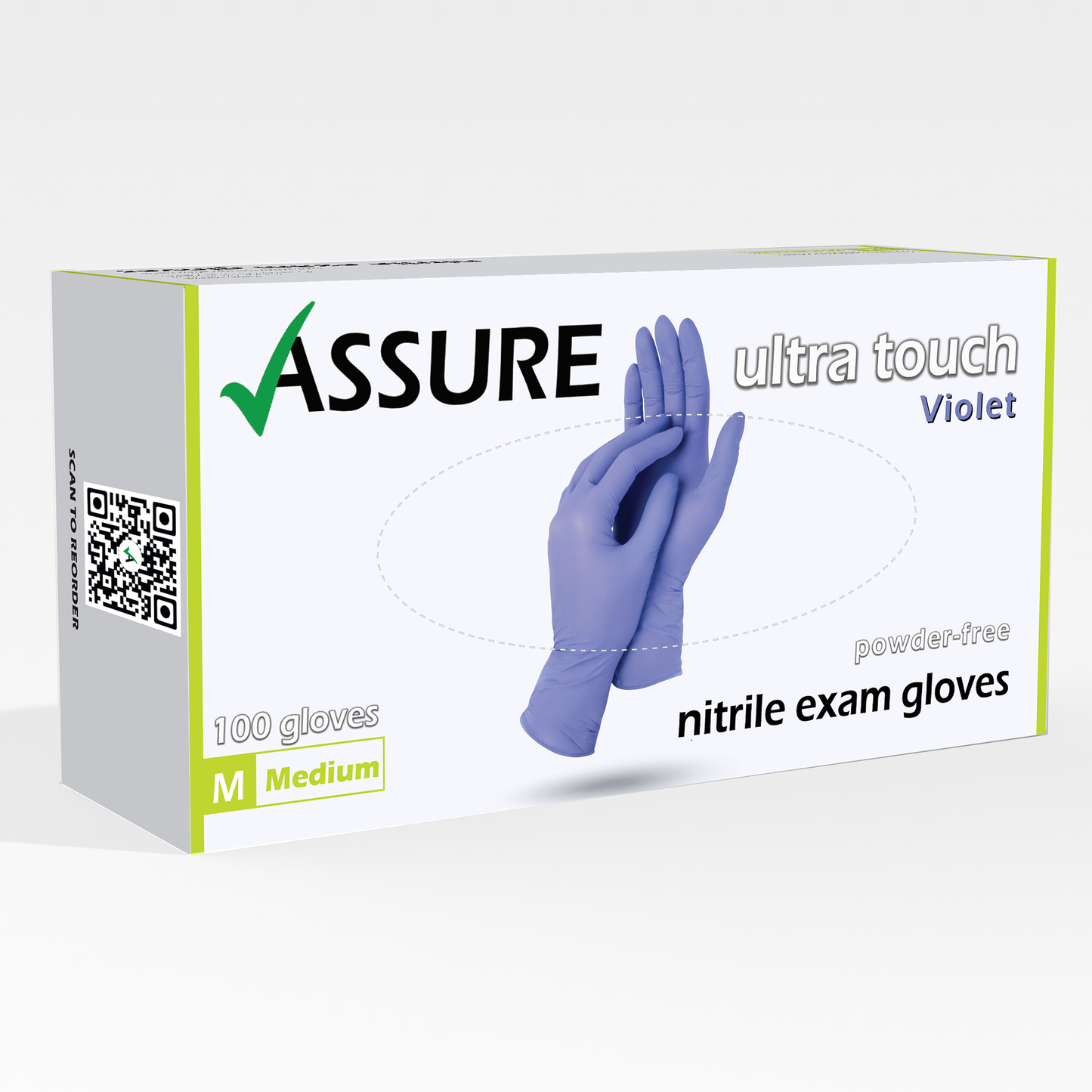ASSURE Violet Nitrile Gloves $6.95 per box of 100, 10 boxes per carton