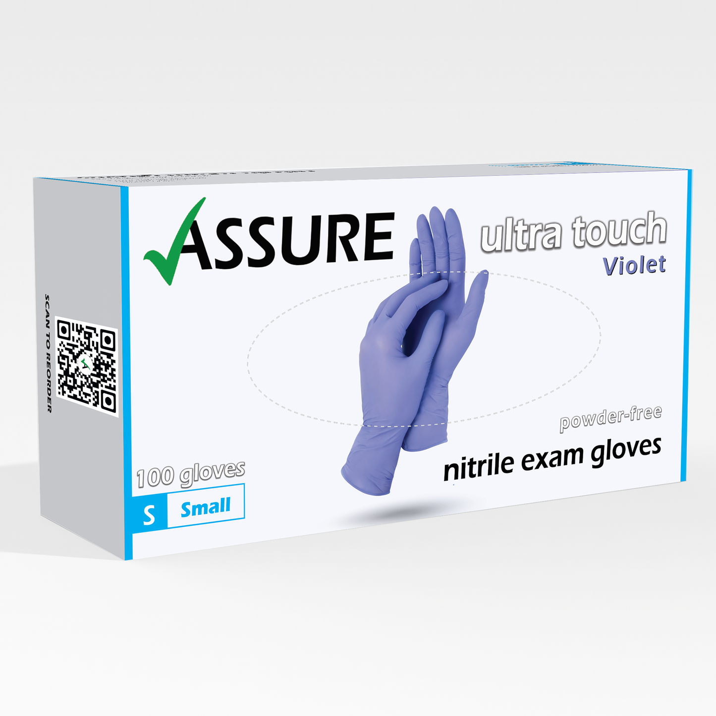 ASSURE Violet Nitrile Gloves $6.95 per box of 100, 10 boxes per carton