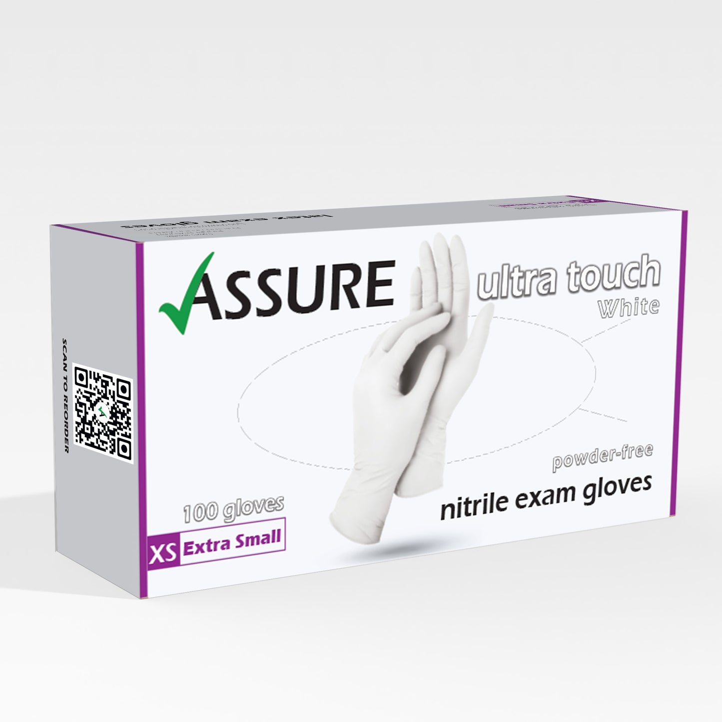 ASSURE White Nitrile Gloves $4.98 per box of 100, 10 boxes per carton