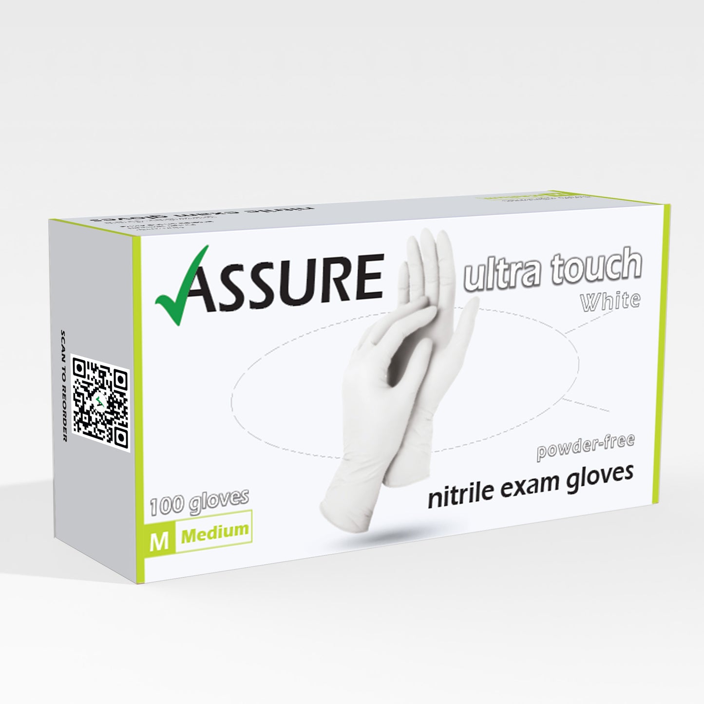 ASSURE White Nitrile Gloves $4.98 per box of 100, 10 boxes per carton