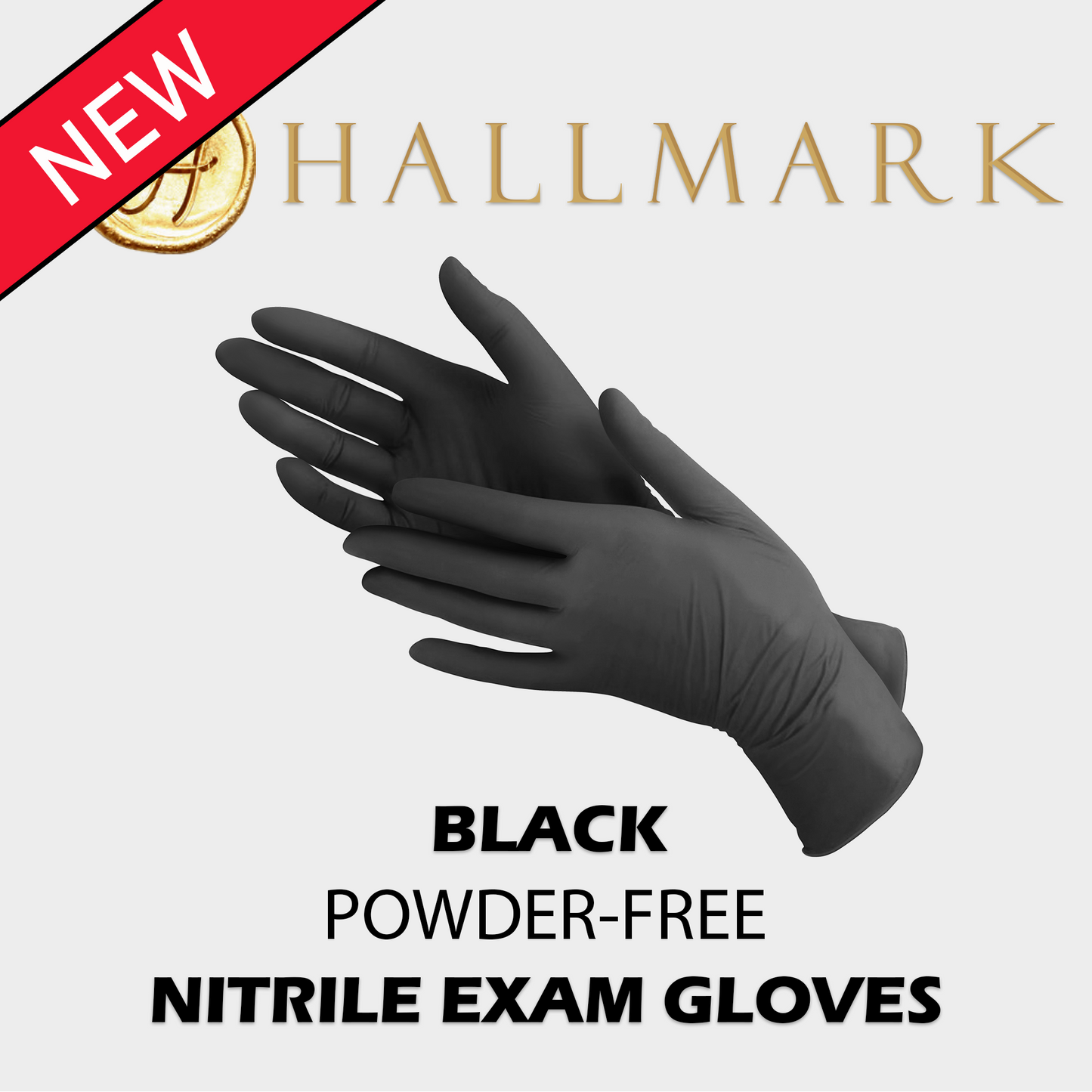 Hallmark Premium Black Nitrile Gloves, $6.95 per box of 100, 10 boxes per carton