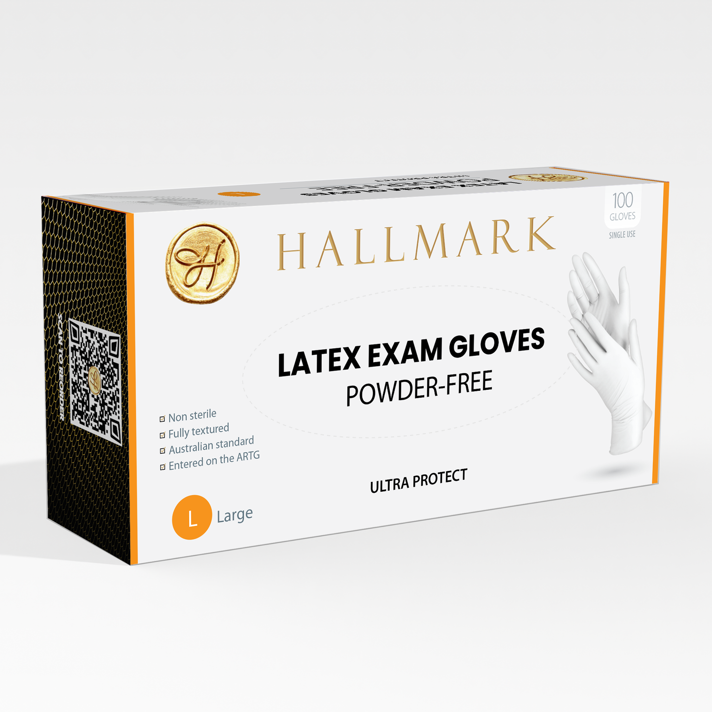 Hallmark Premium Latex Gloves $6.95 per box of 100, 10 boxes per carton