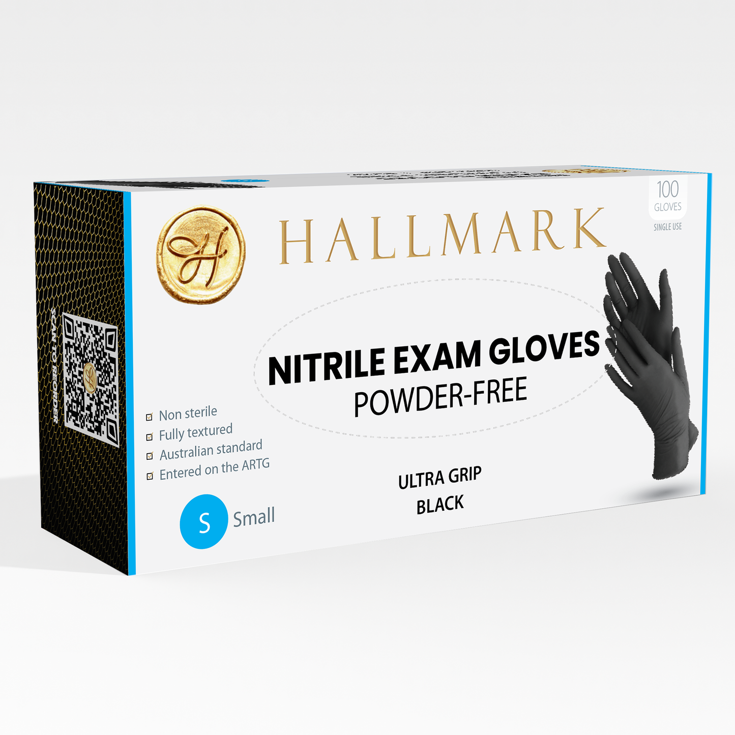 Hallmark Premium Black Nitrile Gloves, $9.50 per box of 100, 10 boxes per carton