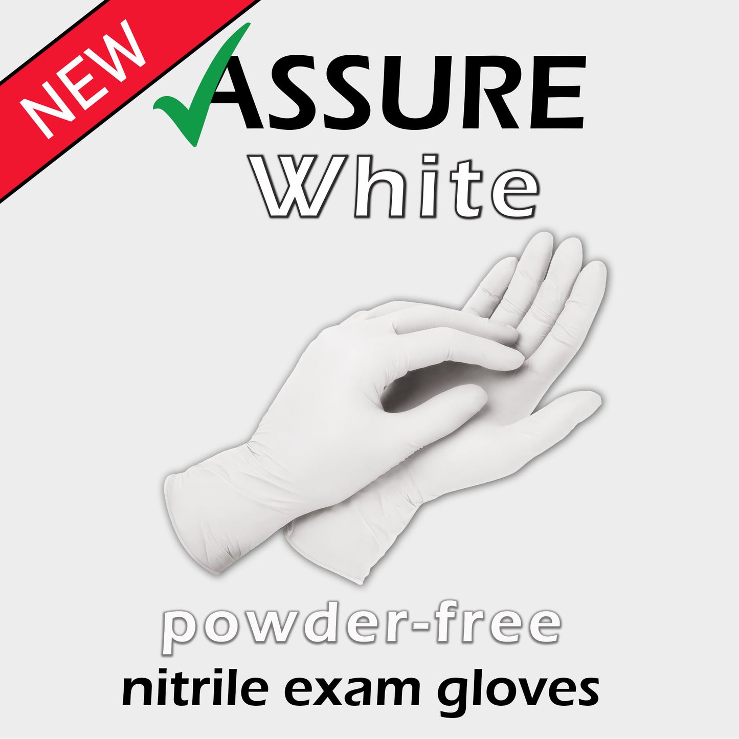 ASSURE White Nitrile Gloves $4.98 per box of 100, 10 boxes per carton
