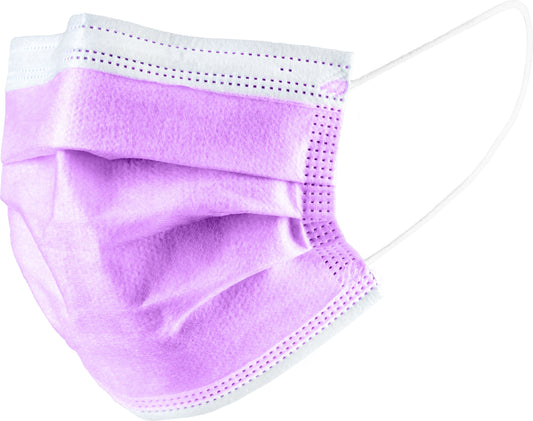 Assure Level 2 Violet Earloop Masks $5.95 per box of 50, 20 boxes per carton